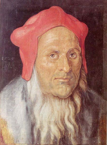 Albrecht Durer Portrat eines bartigen Mannes mit roter Kappe Sweden oil painting art
